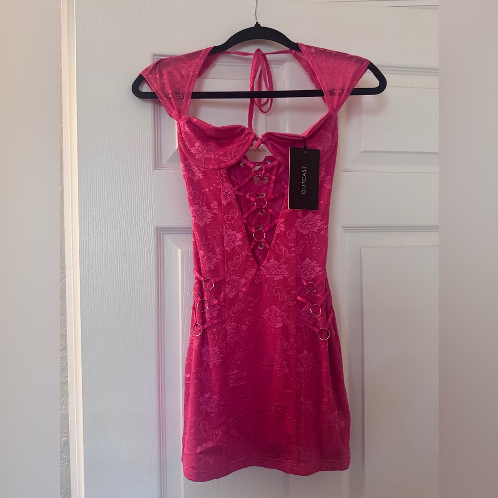 Outcast Keely Pink Cutout Mini Dress - Picture 3 of 6